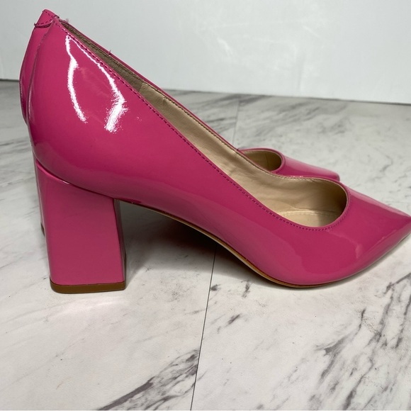 Marc Fisher Zala Pink Patent Leather Pointy Toe Pump 5 1/2 M - Picture 9 of 14